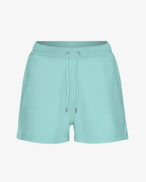 Women Organic Sweatshorts - Teal Blue