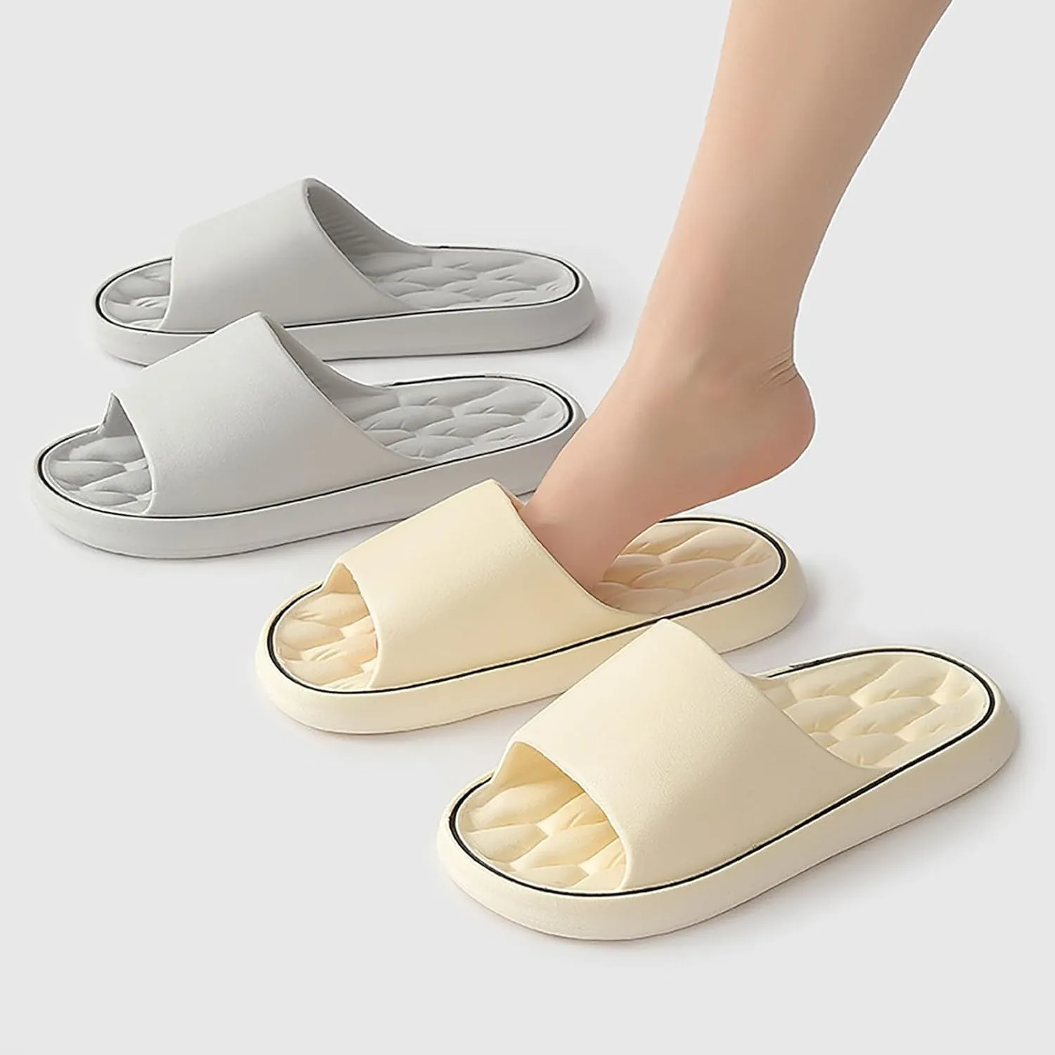 Women's Beach Sandals Casual Slippers Flat Open Toe Sandals Microwave Slippers for Women Home Slippers for Men