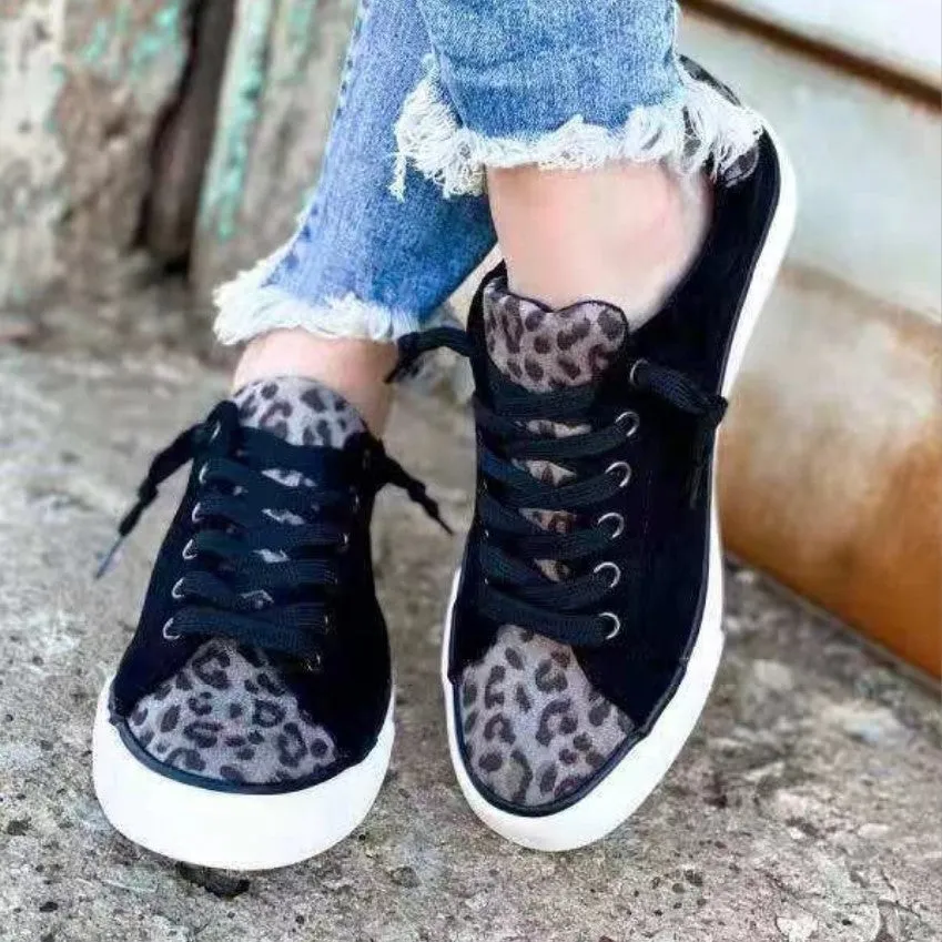 Women's Leopard Print Skate Shoes