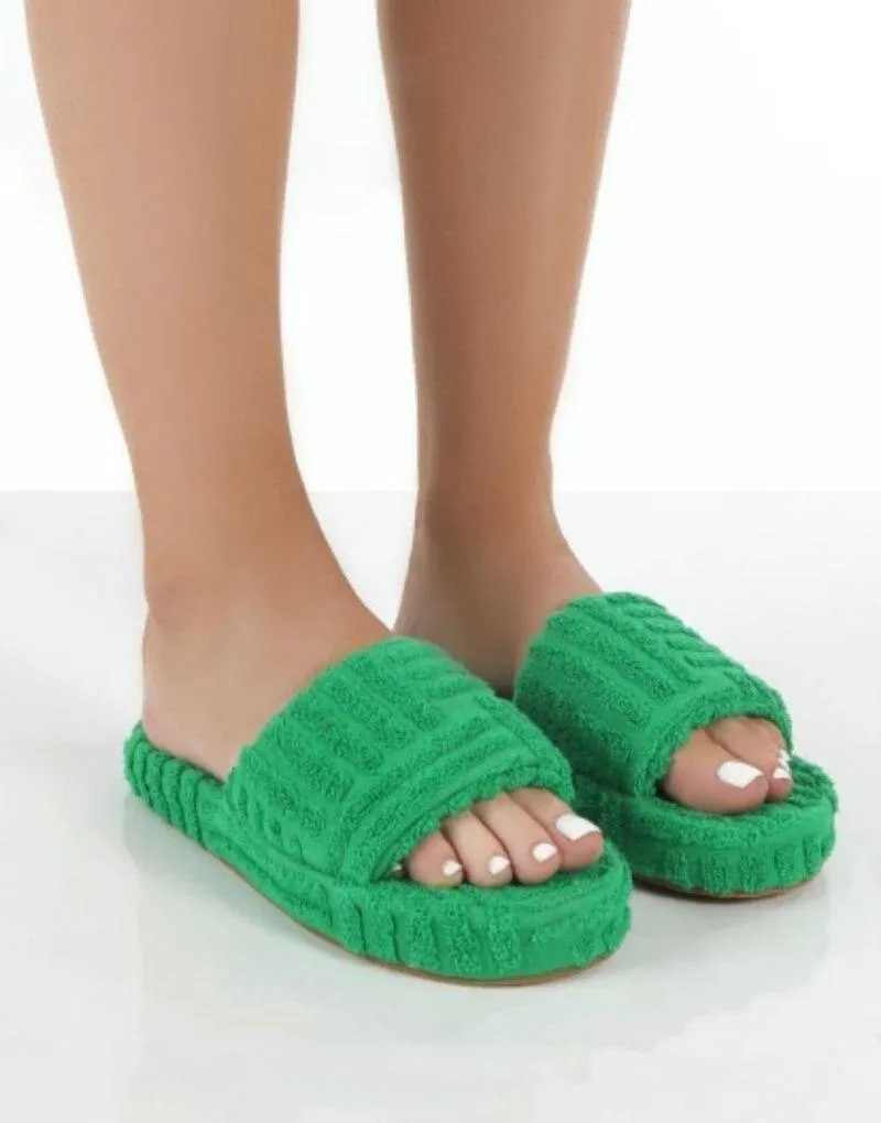 Women's Peep Toe Thick Slippers