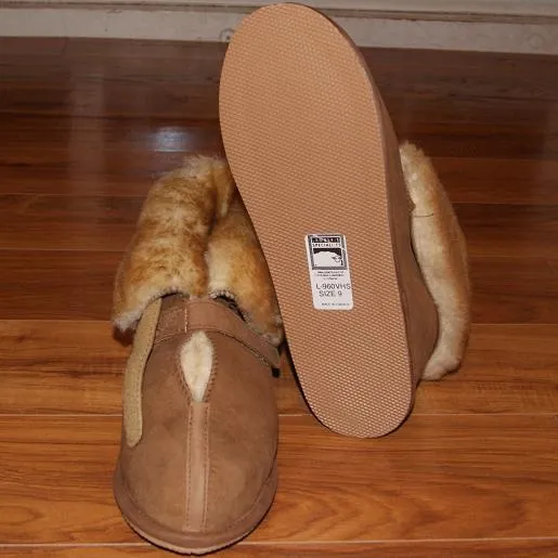 Women's Sheepskin Velcro Cabin Slippers