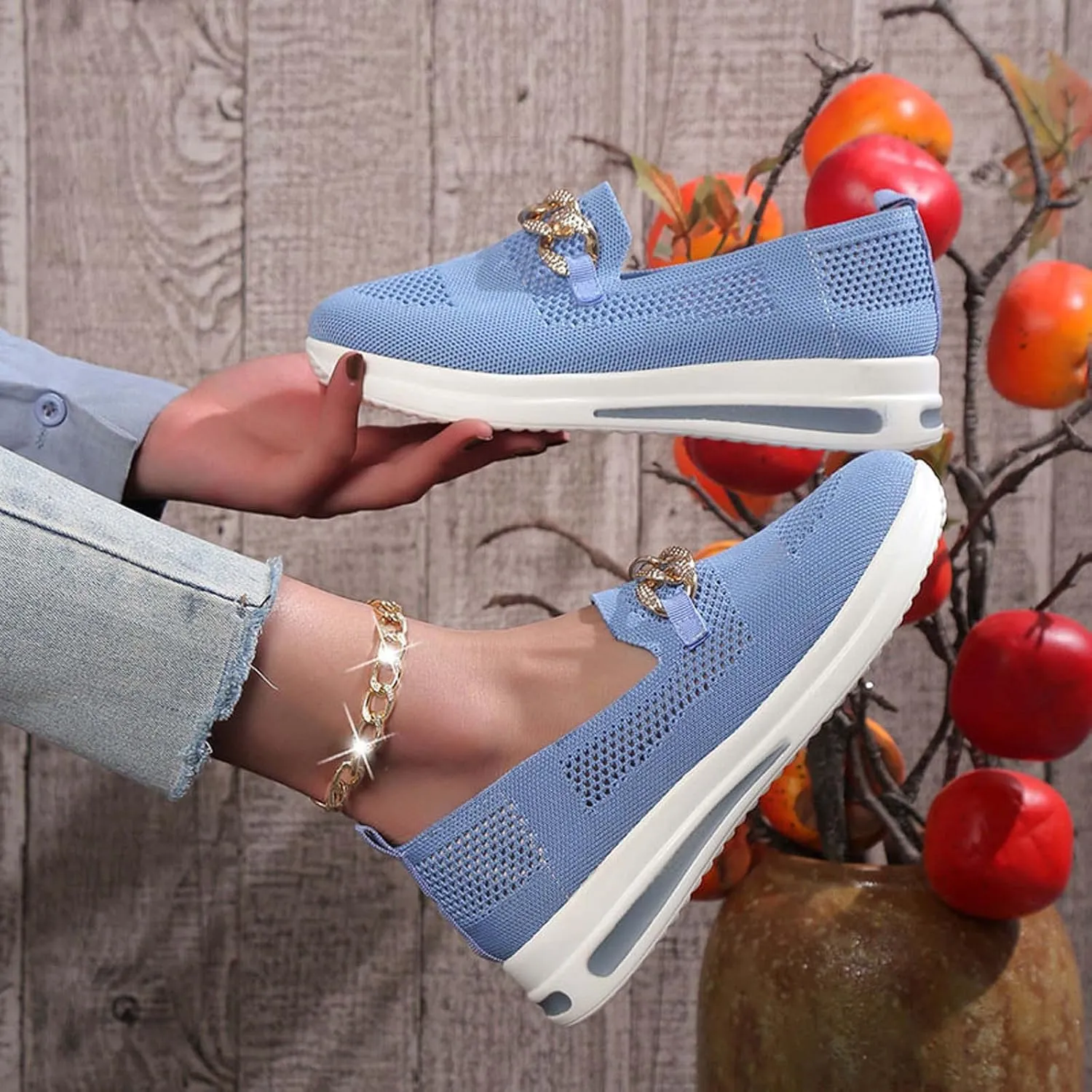 Womens Slip on Sneakers Comfy Orthopedic Shoe Athletic Wide Width Sneaker Arch Support Shoes Casual Running Hiking Workout Footwear