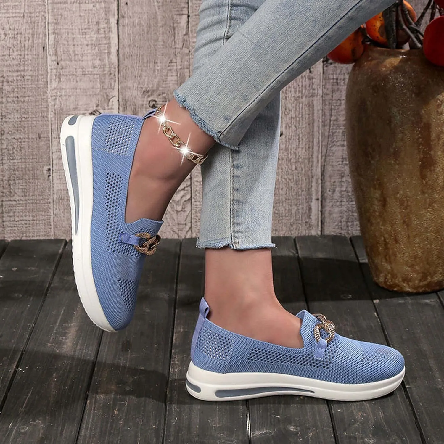 Womens Slip on Sneakers Comfy Orthopedic Shoe Athletic Wide Width Sneaker Arch Support Shoes Casual Running Hiking Workout Footwear