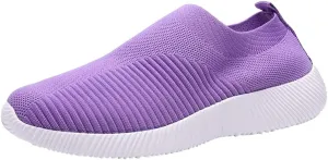 Womens Slip On Walking Shoes Non Slip Running Shoes Running Shoes for Women Mesh Men Casual Shoes White Sneakers White Tennis Shoe Cross Trainer Shoe