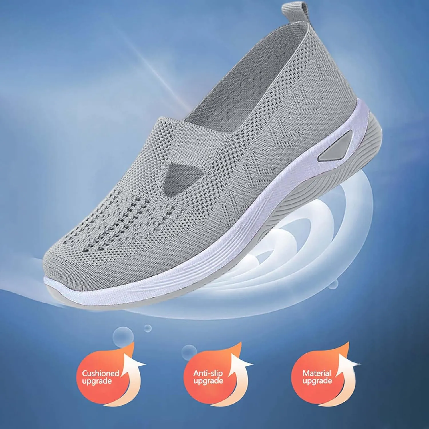 Women's Woven Orthopedic Breathable Soft Shoes Mens Running Shoes Sports Women Shoes Casual Waterproof Sneakers White Tennis Shoe White Loafers