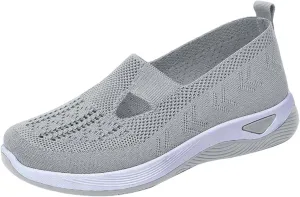 Women's Woven Orthopedic Breathable Soft Shoes Mens Running Shoes Sports Women Shoes Casual Waterproof Sneakers White Tennis Shoe White Loafers
