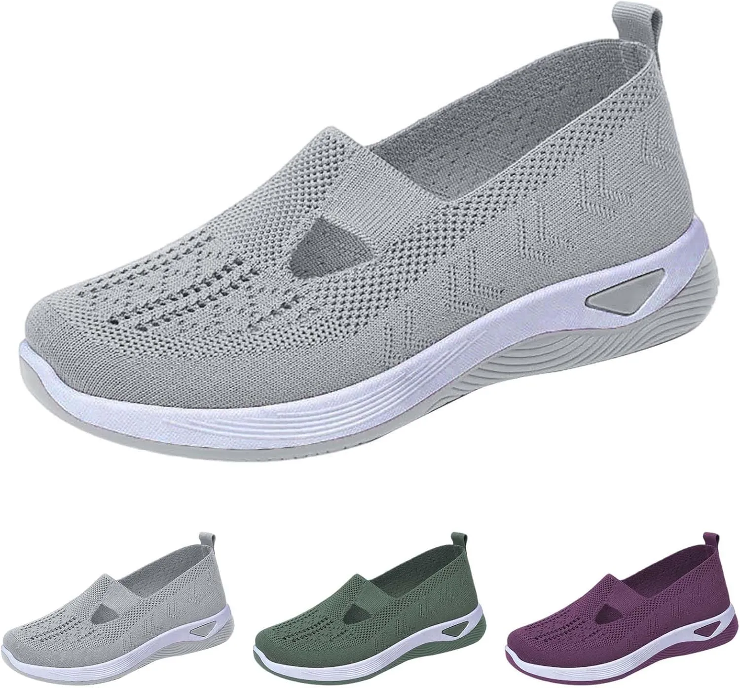 Women's Woven Orthopedic Breathable Soft Shoes Mens Running Shoes Sports Women Shoes Casual Waterproof Sneakers White Tennis Shoe White Loafers