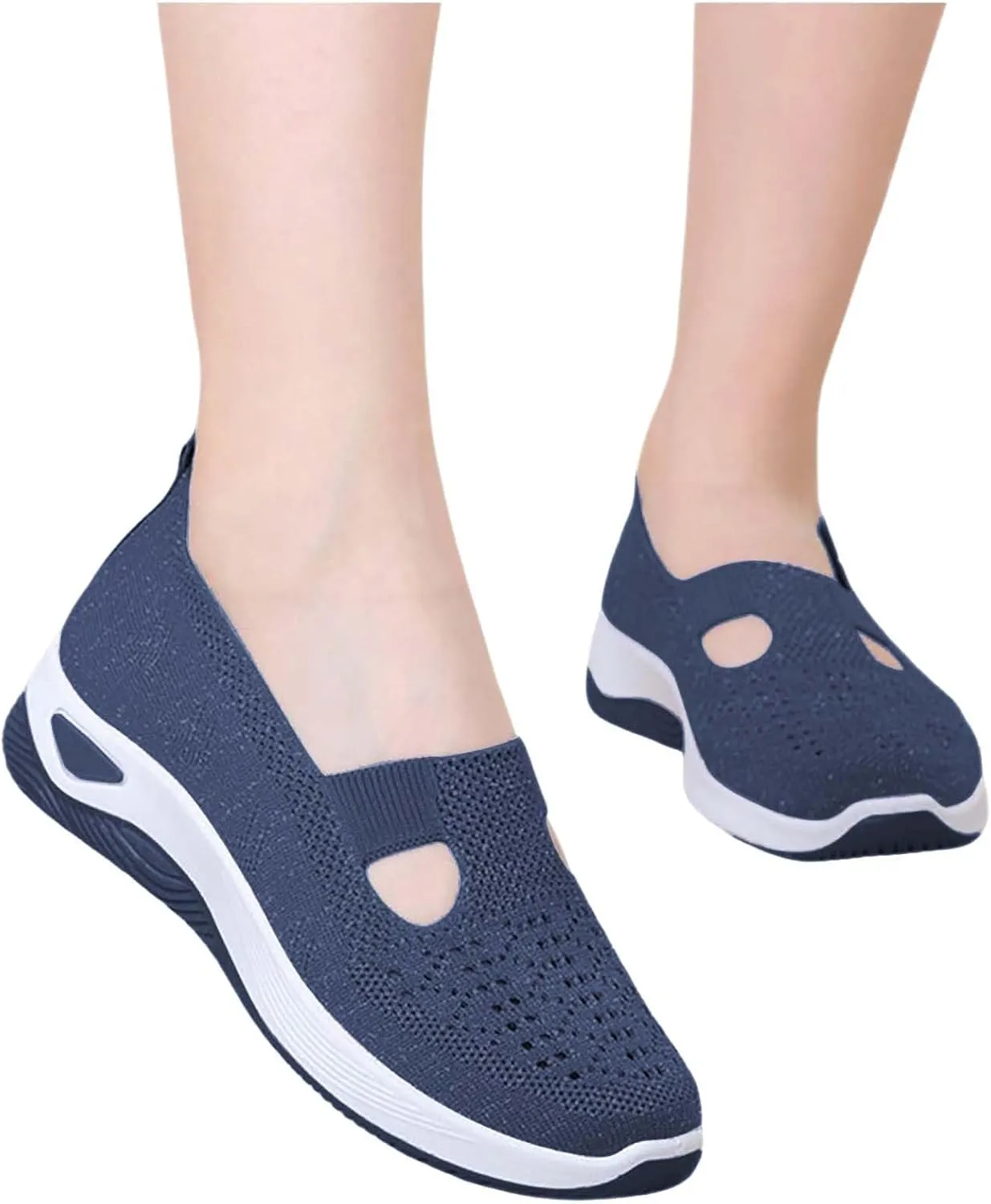 Women's Woven Orthopedic Breathable Soft Shoes Mens Running Shoes Sports Women Shoes Casual Waterproof Sneakers White Tennis Shoe White Loafers