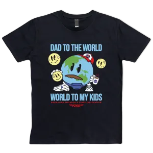 World To My Kids Tee Black