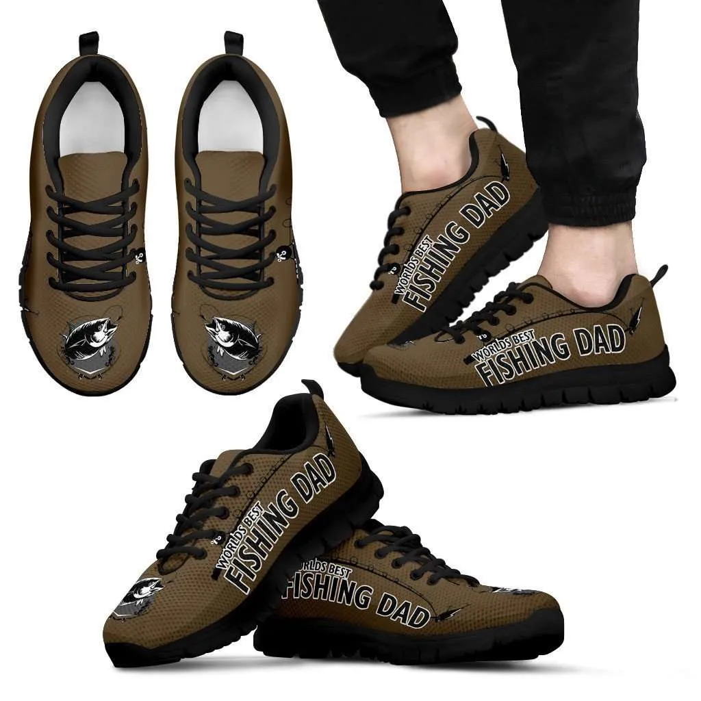 Worlds Best Fishing Dad - Men's Running Shoes (D)