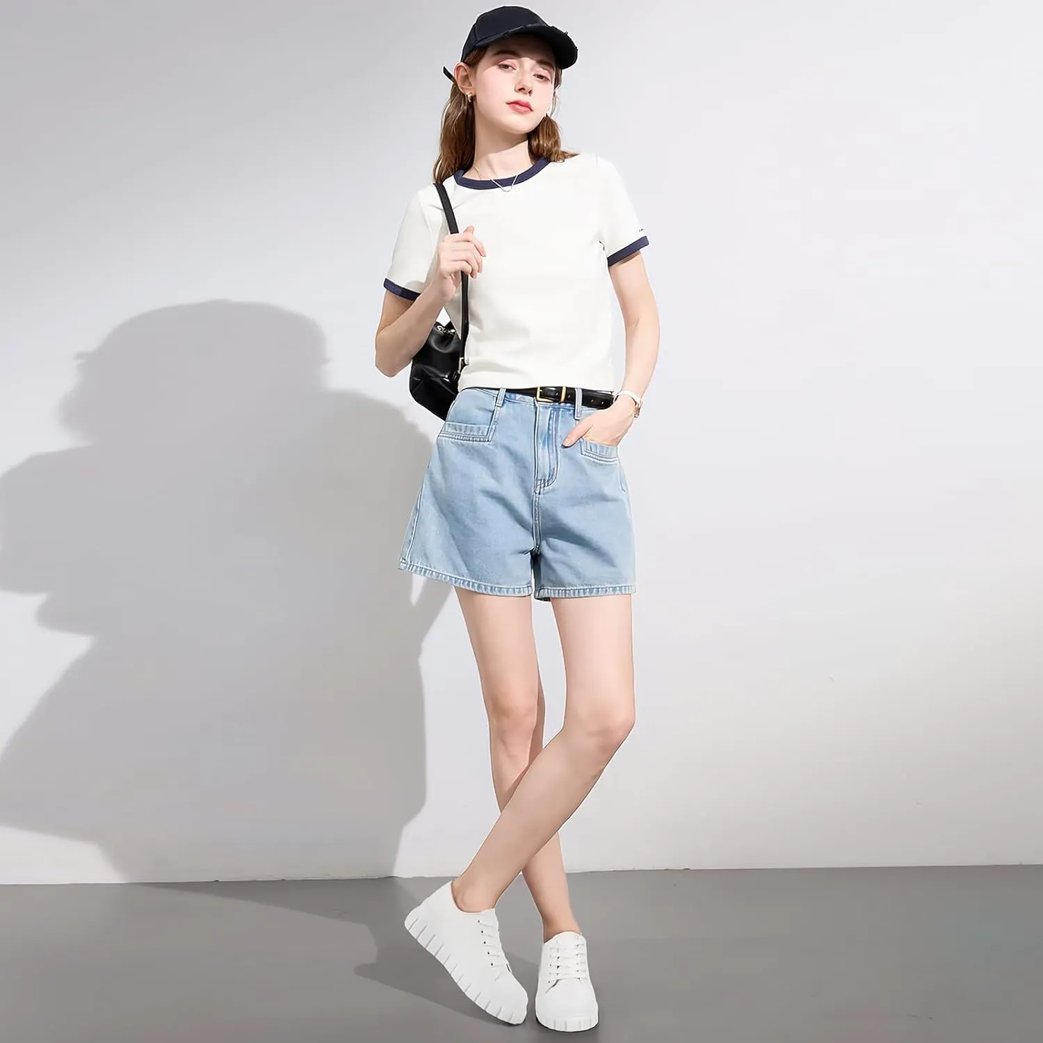 yageyan Womens Platform Sneakers Canvas Shoes for Women White Low Top Classic Casual Tennis Shoes