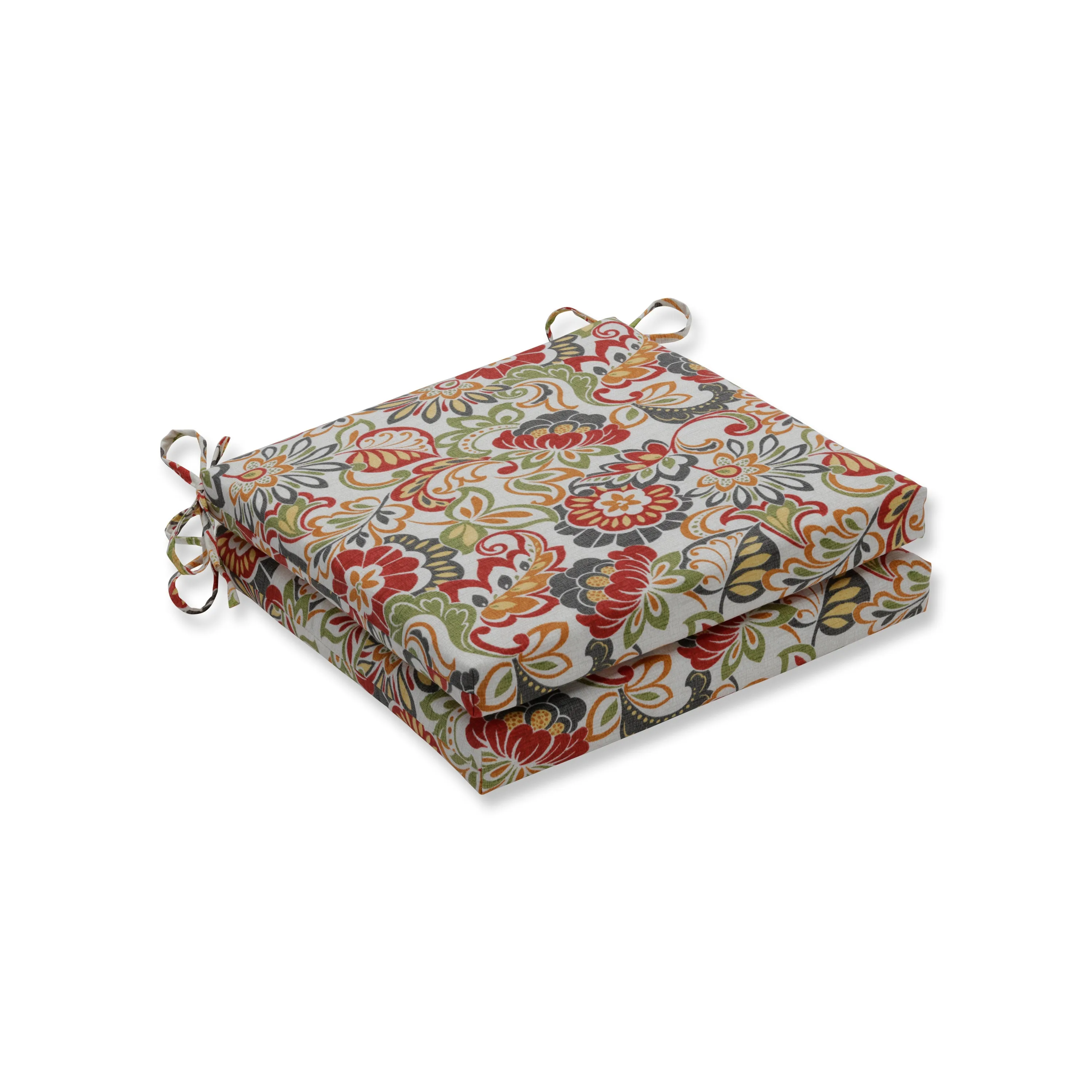 Zoe Citrus Squared Corners Seat Cushion 20X20X3 (Set Of 2)